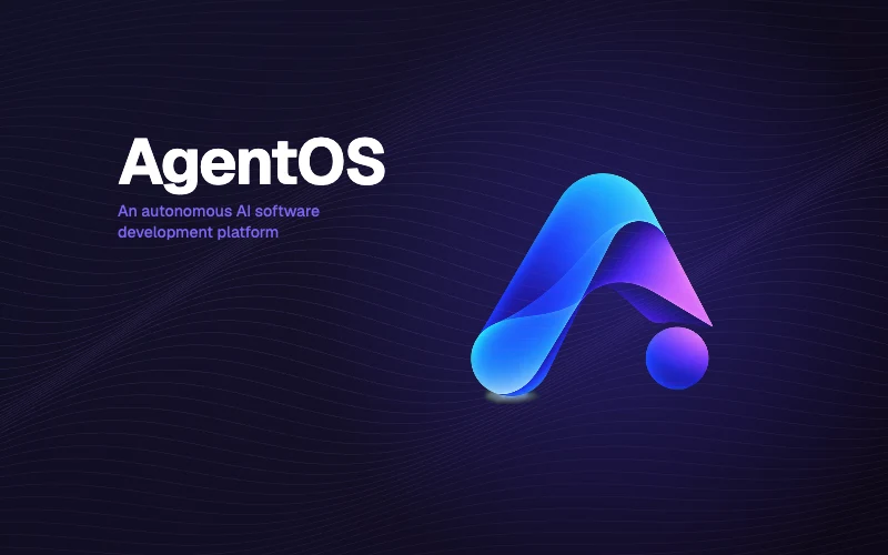 The AgentOS logo — a blue and violet A mark on a dark background