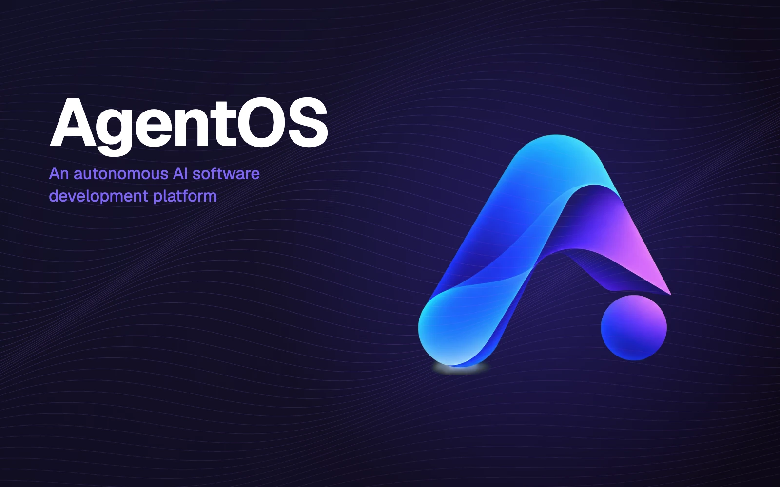 The AgentOS logo — a blue and violet A mark on a dark background
